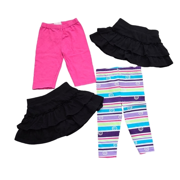Other - Baby Girls 12 months 4 pcs Bundle Skorts Skirts Pants Leggings